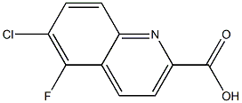 6-chloro-5-fluoroquinoline-2-carboxylic acid Struktur