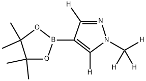 1-(methyl-d3)-4-(4,4,5,5-tetramethyl-1,3,2-dioxaborolan-2-yl)-1H-pyrazole-3,5-d2 Struktur