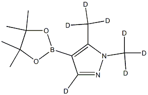 1,5-bis(methyl-d3)-4-(4,4,5,5-tetramethyl-1,3,2-dioxaborolan-2-yl)-1H-pyrazole-3-d Struktur