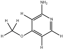 4-(methoxy-d3)pyridin-3,5,6-d3-2-amine Struktur