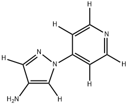 1-(pyridin-4-yl-d4)-1H-pyrazol-3,5-d2-4-amine Struktur