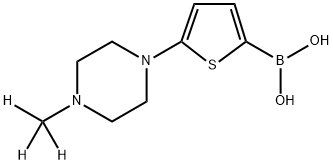 (5-(4-(methyl-d3)piperazin-1-yl)thiophen-2-yl)boronic acid Struktur