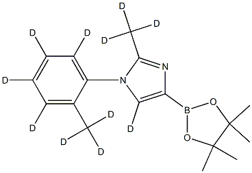 2-(methyl-d3)-1-(2-(methyl-d3)phenyl-3,4,5,6-d4)-4-(4,4,5,5-tetramethyl-1,3,2-dioxaborolan-2-yl)-1H-imidazole-5-d Struktur