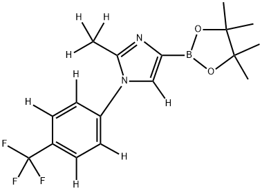 2-(methyl-d3)-4-(4,4,5,5-tetramethyl-1,3,2-dioxaborolan-2-yl)-1-(4-(trifluoromethyl)phenyl-2,3,5,6-d4)-1H-imidazole-5-d Struktur