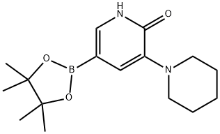 3-(piperidin-1-yl)-5-(4,4,5,5-tetramethyl-1,3,2-dioxaborolan-2-yl)pyridin-2(1H)-one Struktur