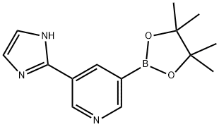 3-(1H-imidazol-2-yl)-5-(4,4,5,5-tetramethyl-1,3,2-dioxaborolan-2-yl)pyridine Struktur