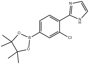 2-(2-chloro-4-(4,4,5,5-tetramethyl-1,3,2-dioxaborolan-2-yl)phenyl)-1H-imidazole Struktur