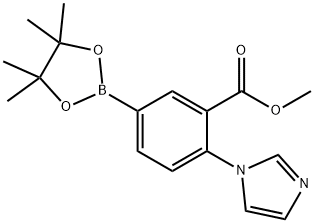 methyl 2-(1H-imidazol-1-yl)-5-(4,4,5,5-tetramethyl-1,3,2-dioxaborolan-2-yl)benzoate Struktur