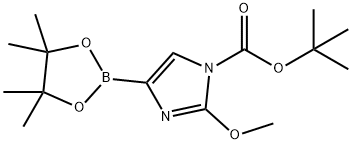 tert-butyl 2-methoxy-4-(4,4,5,5-tetramethyl-1,3,2-dioxaborolan-2-yl)-1H-imidazole-1-carboxylate Struktur