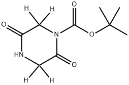 tert-butyl 2,5-dioxopiperazine-1-carboxylate-3,3,6,6-d4 Struktur