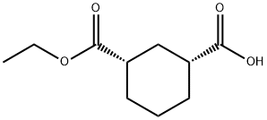 1,3-Cyclohexanedicarboxylic acid, 1-ethyl ester, (1S,3R)- Struktur