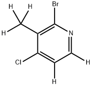 2-bromo-4-chloro-3-(methyl-d3)pyridine-5,6-d2 Struktur