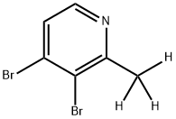 3,4-dibromo-2-(methyl-d3)pyridine Struktur