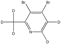 3,4-dibromo-2-(methyl-d3)pyridine-5,6-d2 Struktur