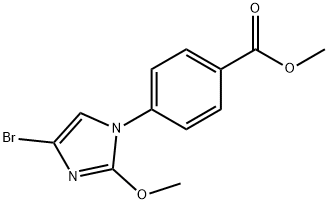 methyl 4-(4-bromo-2-methoxy-1H-imidazol-1-yl)benzoate Struktur