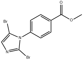 methyl 4-(2,5-dibromo-1H-imidazol-1-yl)benzoate Struktur