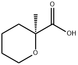 2H-Pyran-2-carboxylic acid, tetrahydro-2-methyl-, (2S)- Struktur