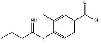 Benzoic acid, 4-[(1-iminobutyl)amino]-3-methyl- Structure