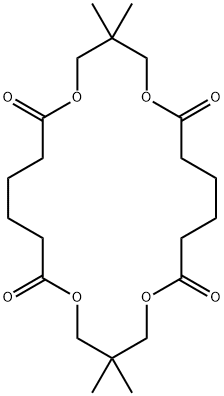 1,5,12,16-Tetraoxacyclodocosane-6,11,17,22-tetrone, 3,3,14,14-tetramethyl- Struktur