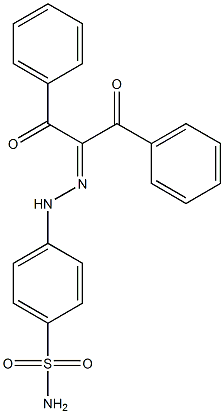 4-[2-(1-benzoyl-2-oxo-2-phenylethylidene)hydrazino]benzenesulfonamide Struktur