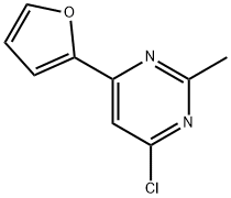 4-chloro-6-(3-furyl)-2-methylpyrimidine Struktur