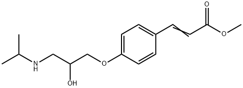 2-Propenoic acid, 3-[4-[2-hydroxy-3-[(1-methylethyl)amino]propoxy]phenyl]-, methyl ester Struktur