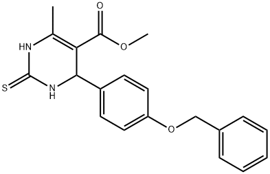 methyl 4-[4-(benzyloxy)phenyl]-6-methyl-2-thioxo-1,2,3,4-tetrahydro-5-pyrimidinecarboxylate Struktur