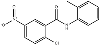 2-chloro-N-(2-methylphenyl)-5-nitrobenzamide Struktur