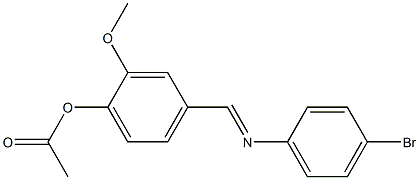 4-{[(4-bromophenyl)imino]methyl}-2-methoxyphenyl acetate Struktur