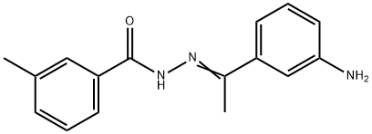 N'-[(E)-1-(3-aminophenyl)ethylidene]-3-methylbenzohydrazide Struktur