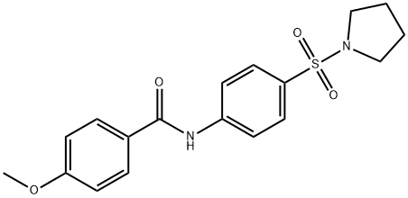 4-methoxy-N-[4-(1-pyrrolidinylsulfonyl)phenyl]benzamide Struktur