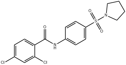 2,4-dichloro-N-[4-(1-pyrrolidinylsulfonyl)phenyl]benzamide Struktur