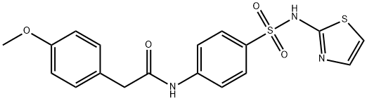 2-(4-methoxyphenyl)-N-{4-[(1,3-thiazol-2-ylamino)sulfonyl]phenyl}acetamide Struktur