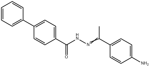 N'-[(E)-1-(4-aminophenyl)ethylidene][1,1'-biphenyl]-4-carbohydrazide Struktur