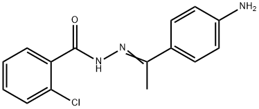 N'-[(E)-1-(4-aminophenyl)ethylidene]-2-chlorobenzohydrazide Struktur