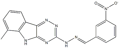 3-nitrobenzaldehyde (6-methyl-5H-[1,2,4]triazino[5,6-b]indol-3-yl)hydrazone Struktur