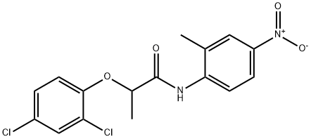 2-(2,4-dichlorophenoxy)-N-(2-methyl-4-nitrophenyl)propanamide Struktur