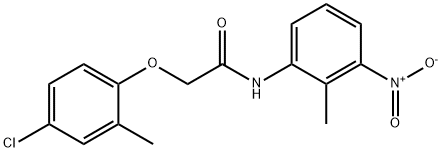 2-(4-chloro-2-methylphenoxy)-N-(2-methyl-3-nitrophenyl)acetamide Struktur