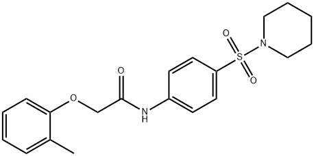 2-(2-methylphenoxy)-N-[4-(1-piperidinylsulfonyl)phenyl]acetamide Struktur