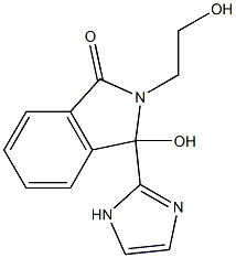 3-hydroxy-2-(2-hydroxyethyl)-3-(1H-imidazol-2-yl)-1-isoindolinone Struktur