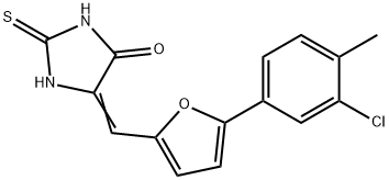 5-{[5-(3-chloro-4-methylphenyl)-2-furyl]methylene}-2-thioxo-4-imidazolidinone Struktur