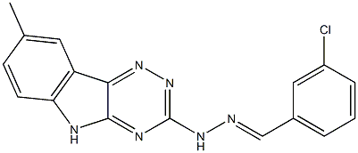 3-chlorobenzaldehyde (8-methyl-5H-[1,2,4]triazino[5,6-b]indol-3-yl)hydrazone Struktur