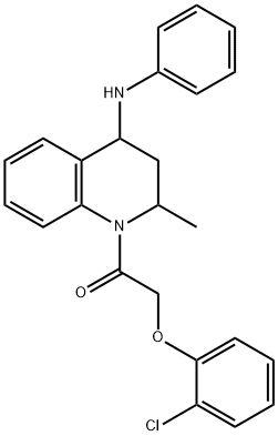 1-{[(2-chlorophenyl)oxy]acetyl}-2-methyl-N-phenyl-1,2,3,4-tetrahydroquinolin-4-amine Struktur