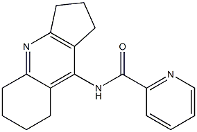 N-(2,3,5,6,7,8-hexahydro-1H-cyclopenta[b]quinolin-9-yl)-2-pyridinecarboxamide Struktur