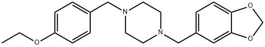 1-(1,3-benzodioxol-5-ylmethyl)-4-(4-ethoxybenzyl)piperazine Struktur