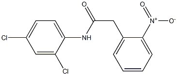 N-(2,4-dichlorophenyl)-2-{2-nitrophenyl}acetamide Struktur