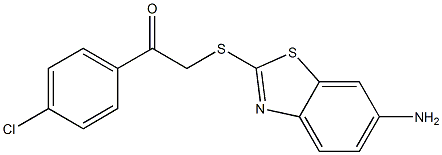 2-[(6-amino-1,3-benzothiazol-2-yl)sulfanyl]-1-(4-chlorophenyl)ethanone Struktur