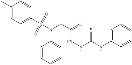 2-({[(4-methylphenyl)sulfonyl]anilino}acetyl)-N-phenylhydrazinecarbothioamide Struktur