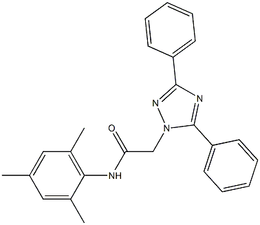 2-(3,5-diphenyl-1H-1,2,4-triazol-1-yl)-N-mesitylacetamide Struktur