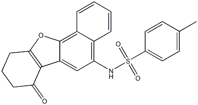 4-methyl-N-(7-oxo-7,8,9,10-tetrahydronaphtho[1,2-b][1]benzofuran-5-yl)benzenesulfonamide Struktur